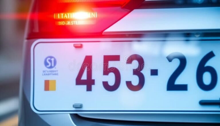 Mitä tietoja löydän ajoneuvon rekisteritunnuksesta eli rekkarista 1 auton rekisterikilpi selkeasti nakyvissa