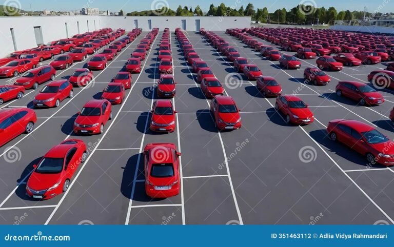 ilmakuva redin pysakointialueesta ja autoista