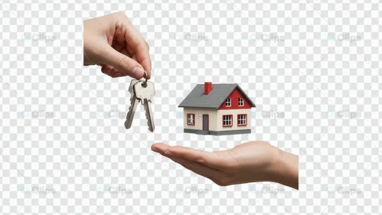 virastotalon julkisivu ja avaimet kadessa